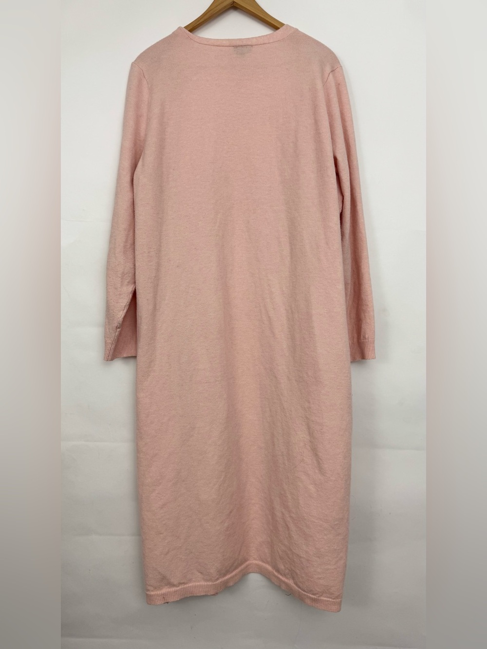 Torrid Soft Yarn Duster Long Open-Front Pink Knit Cardigan with Pockets 2X - Picture 3 of 3